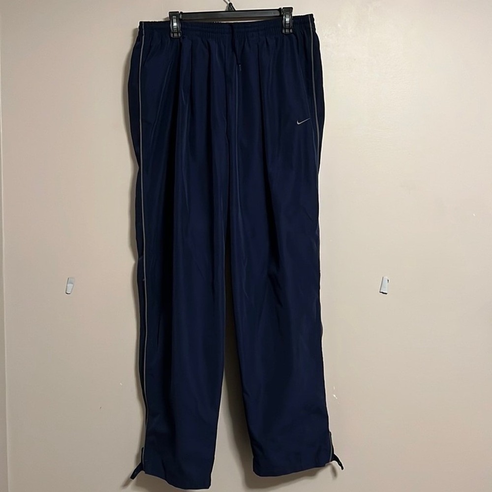 Nike Golf Mens Navy‎ Blue Polyester Track Pants XL Zippered Leg Openings HOPAS